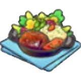 Vibrant hamburger steak