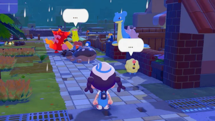 吹き出しのあるポケモンに話しかける