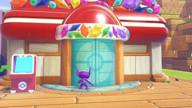 ポケモンセンター前でヤミラミに話しかける