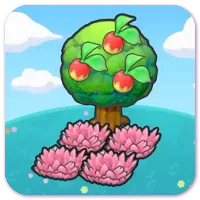 树荫粉色高草地