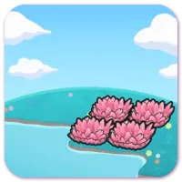 Hydrated pink tall grass