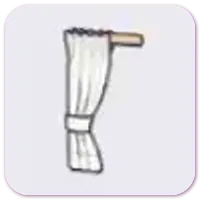 简易窗帘（左）